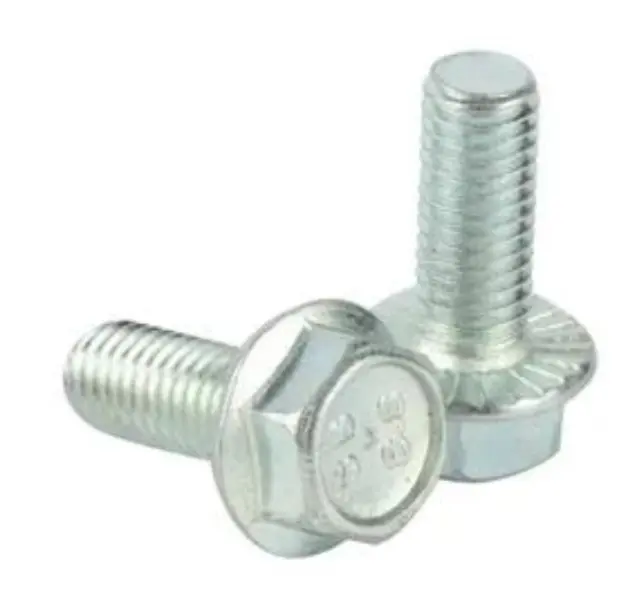 Boulon à bride hexagonale dentelée zingué DIN 6921 classe 8.8