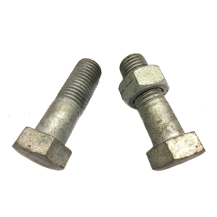 Boulon hexagonal DIN 931 galvanisé à chaud Gr 8.8, Gr10.9 avec demi-filetage