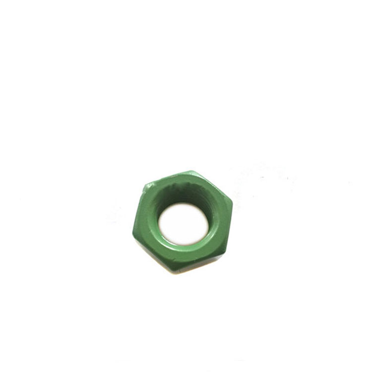 Écrou hexagonal en acier inoxydable DIN934 vert Xylan 1070 recouvert de téflon PTFE